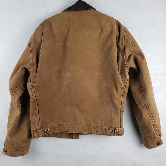 Carhartt Men's XL Blanket Lined Detroit Chore Jacket Brown Outdoor Work Coat - Picture 14 of 15